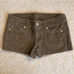 Brown corduroy shorts